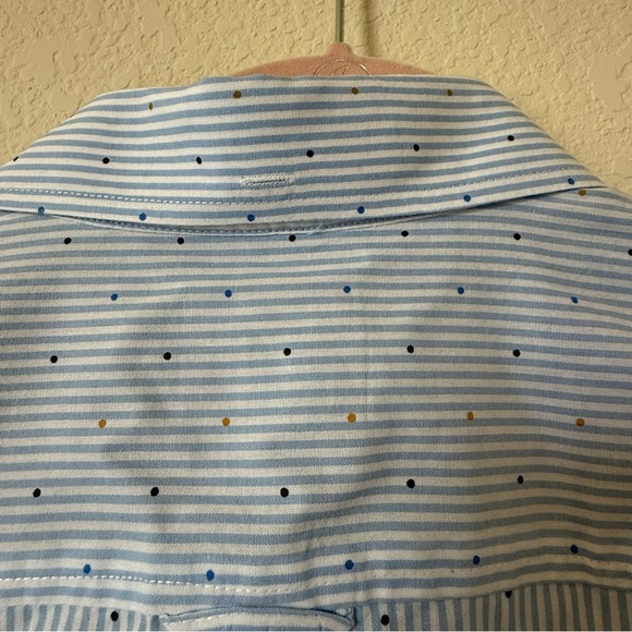 Ben Sherman Pinstripe Button Down Mens Short Sleeve Shirt Size XL - Picture 7 of 11